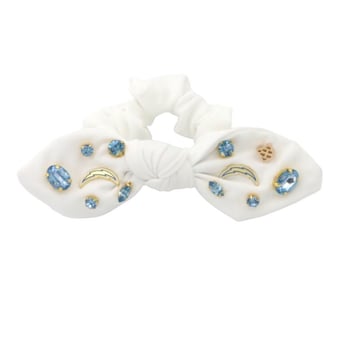 Brianna Cannon  Los Angeles Chargers Logo Bow Scrunchie