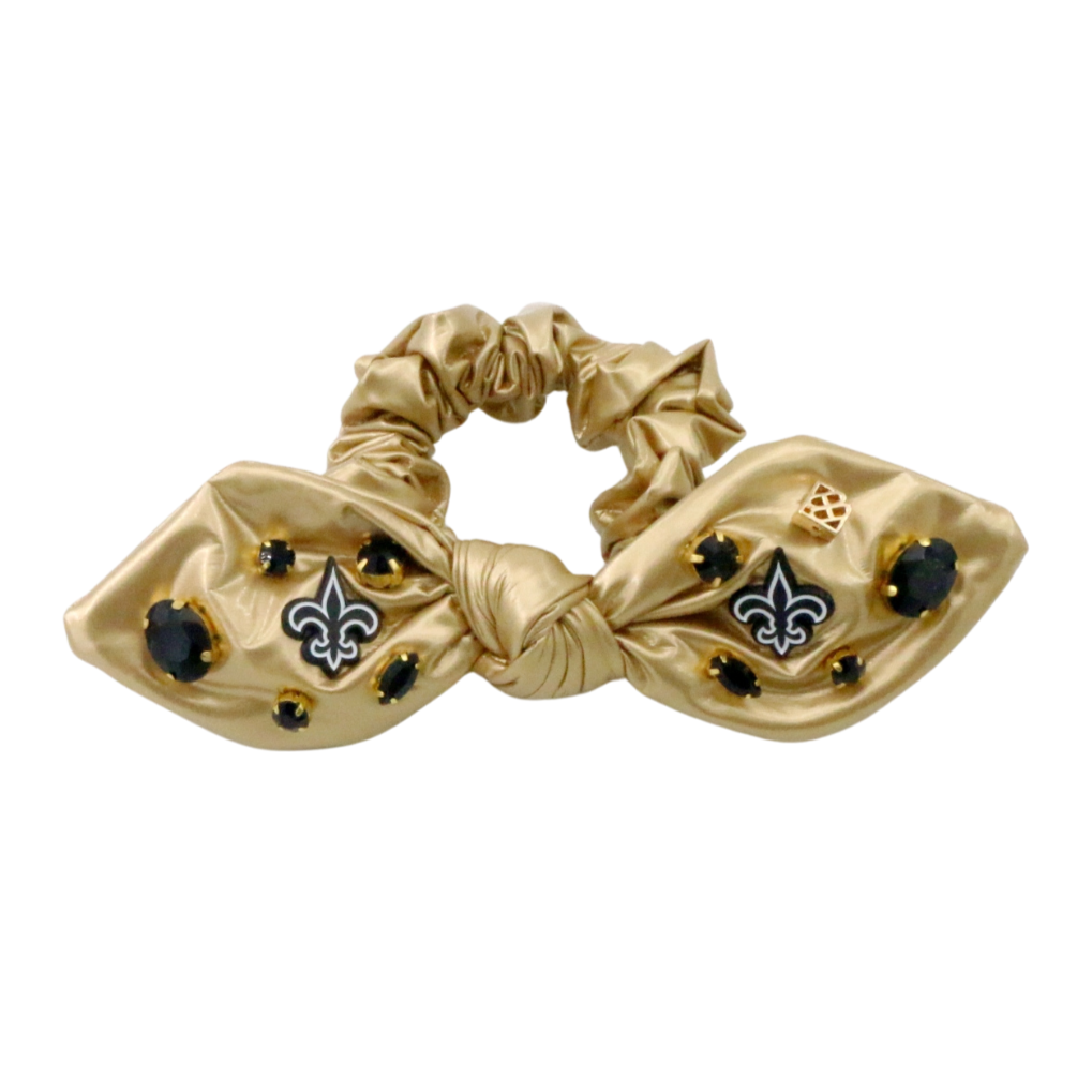 Brianna Cannon  New Orleans Saints Logo Bow Scrunchie