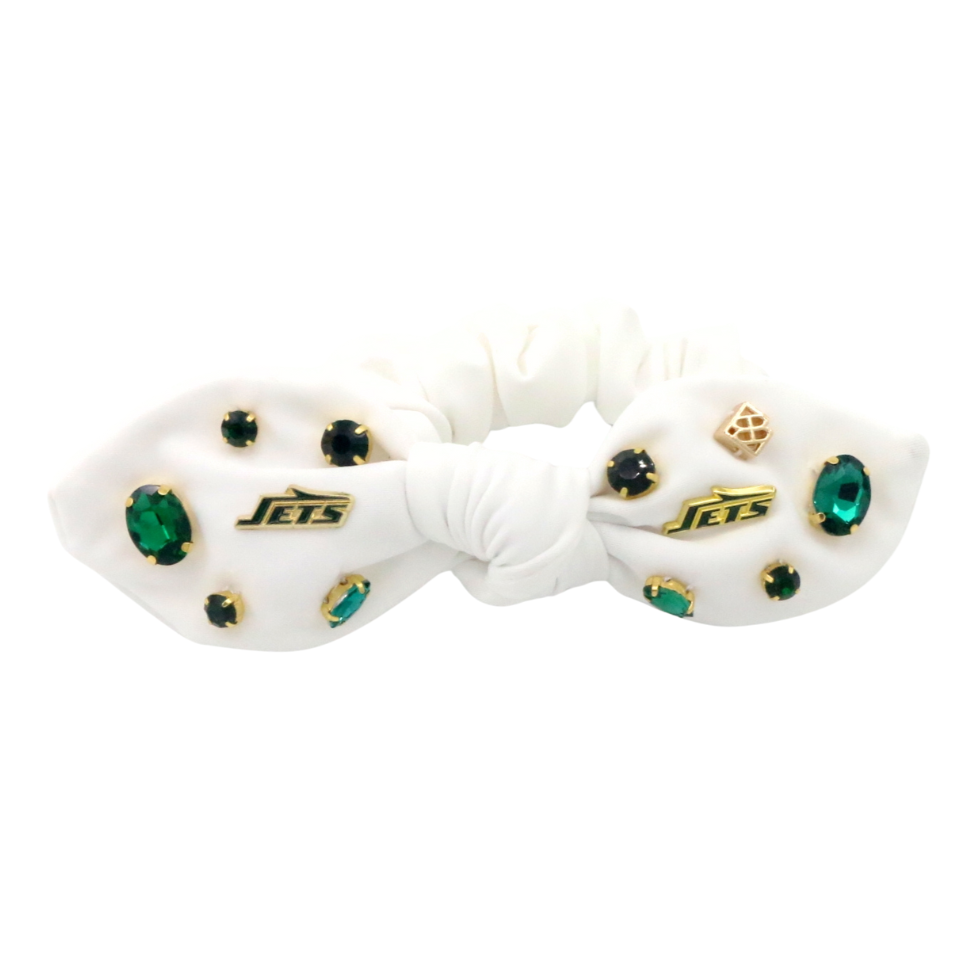 Brianna Cannon  New York Jets Logo Bow Scrunchie