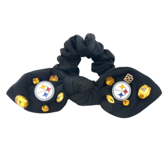Brianna Cannon Pittsburgh Steelers Logo Bow Scrunchie