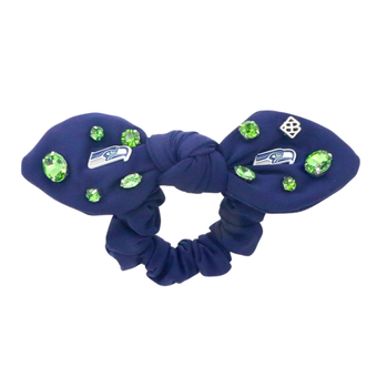Brianna Cannon  Seattle Seahawks Logo Bow Scrunchie