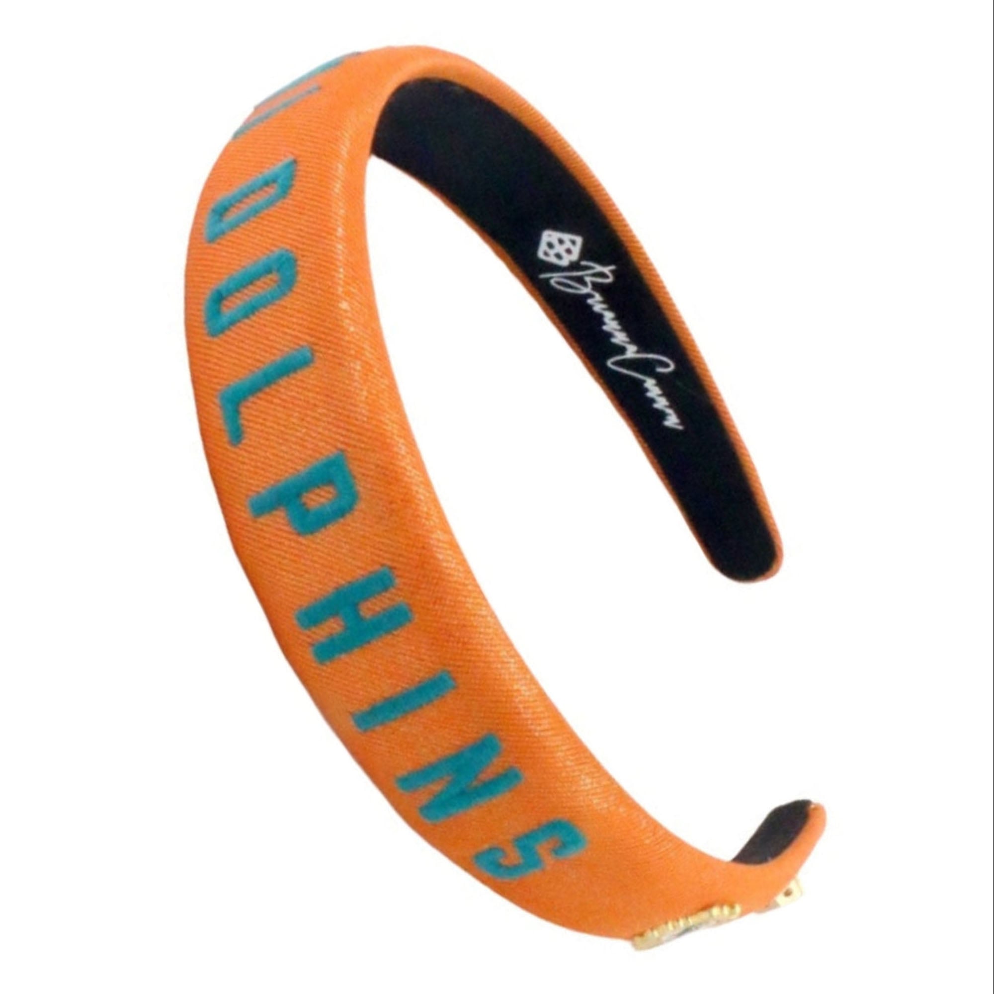 Brianna Cannon Miami Dolphins Thin Embroidered Headband Brianna Cannon Miami Dolphins Thin Embroidered Headband