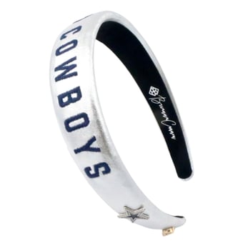 Brianna Cannon Dallas Cowboys Thin Embroidered Headband