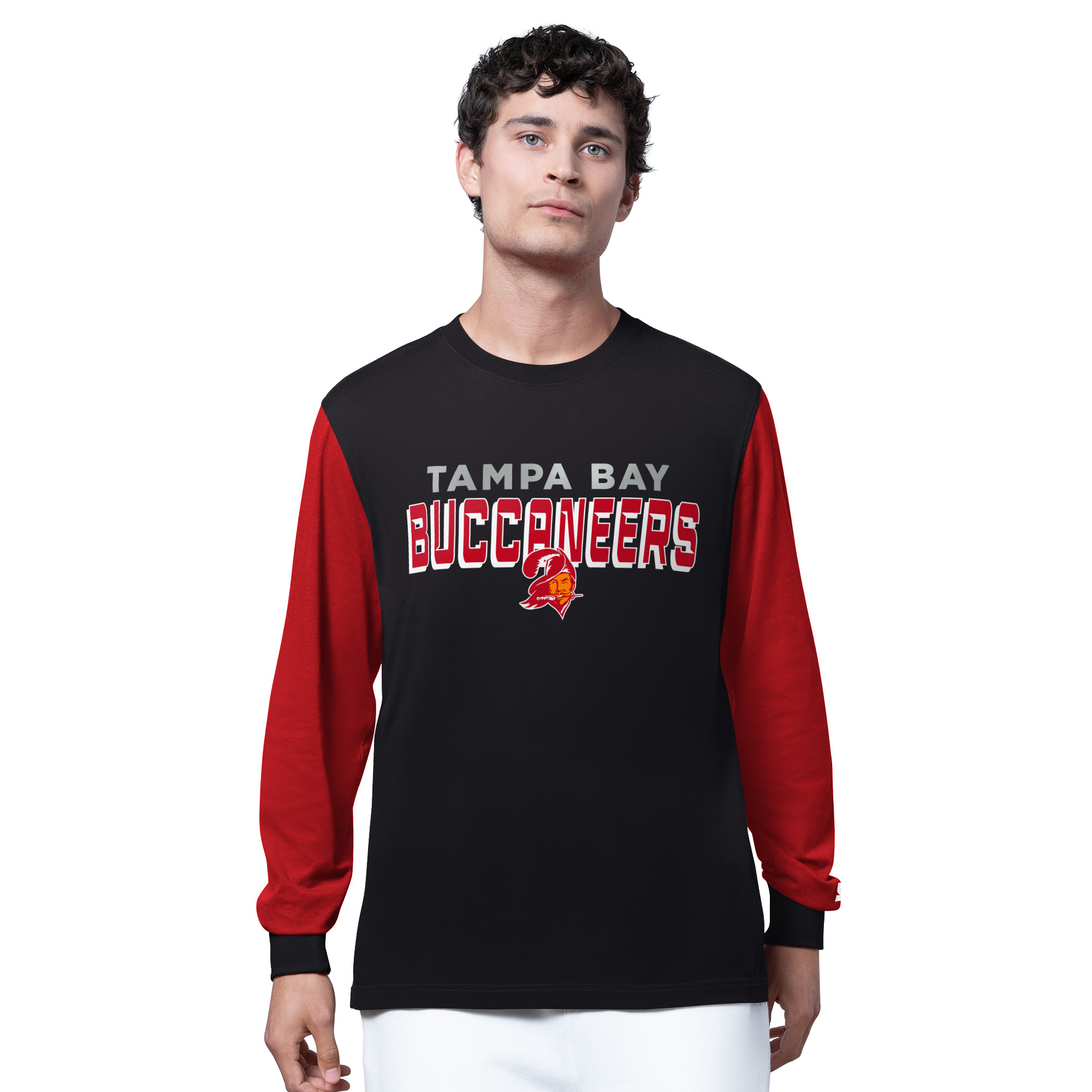 Men's Starter Black/Red Tampa Bay Buccaneers Thursday Night Gridiron Long Sleeve T-Shirt