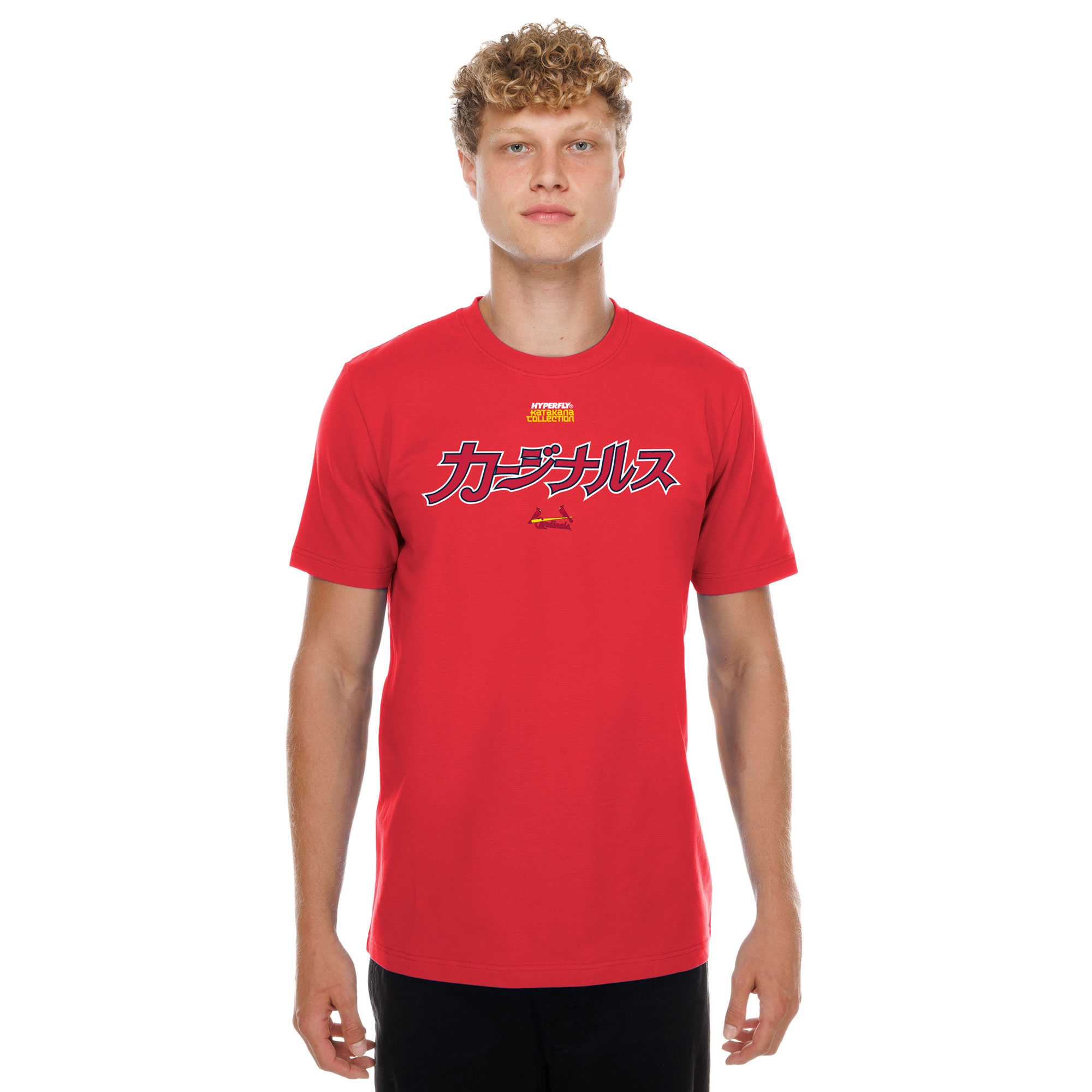Men's New Era x Hyperfly Red St. Louis Cardinals T-Shirt: retailer-supplied image