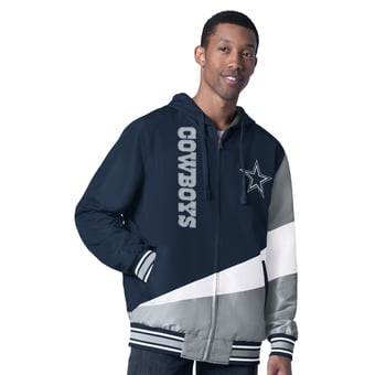 Men's G-III Sports by Carl Banks Navy/Charcoal Dallas Cowboys Dual Threat Reversable Full-Zip Hooded Jacket