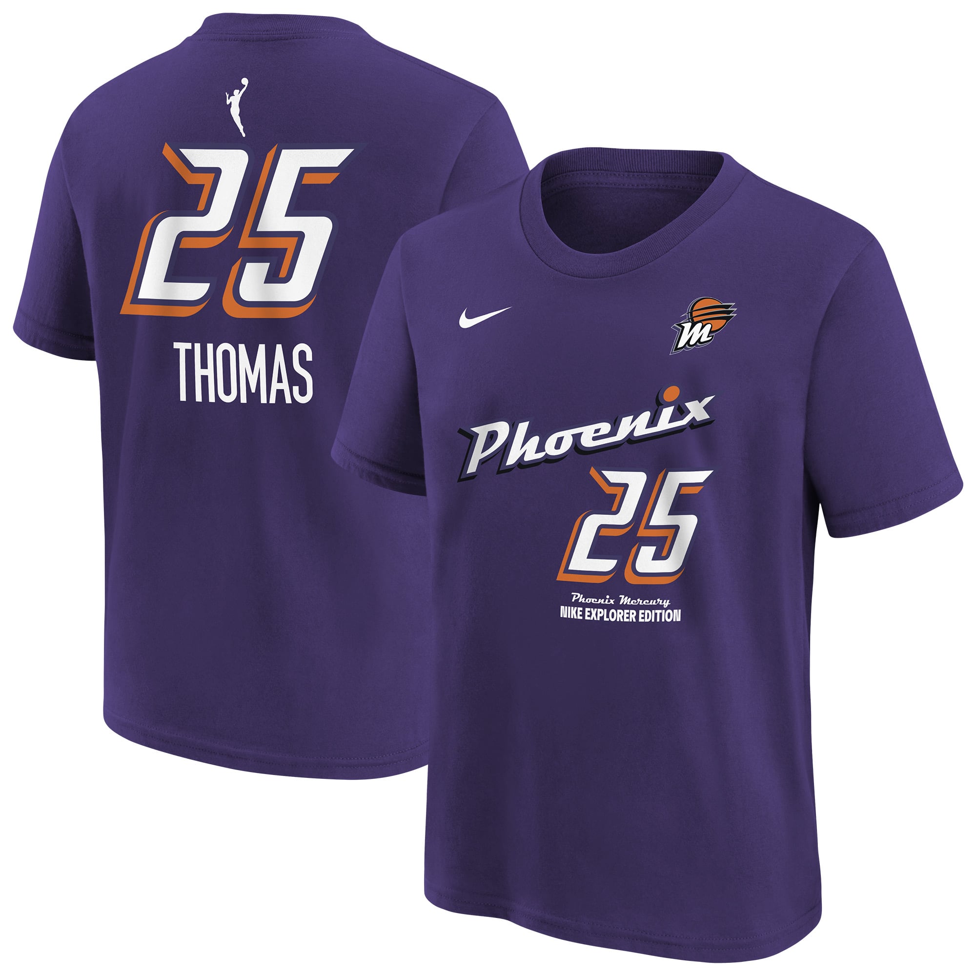 Youth Nike Alyssa Thomas Purple Phoenix Mercury Explorer Edition Player Name & Number T-Shirt