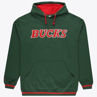 Men's Mitchell & Ness Hunter Green Milwaukee Bucks Hardwood Classics Big & Tall Hoodie