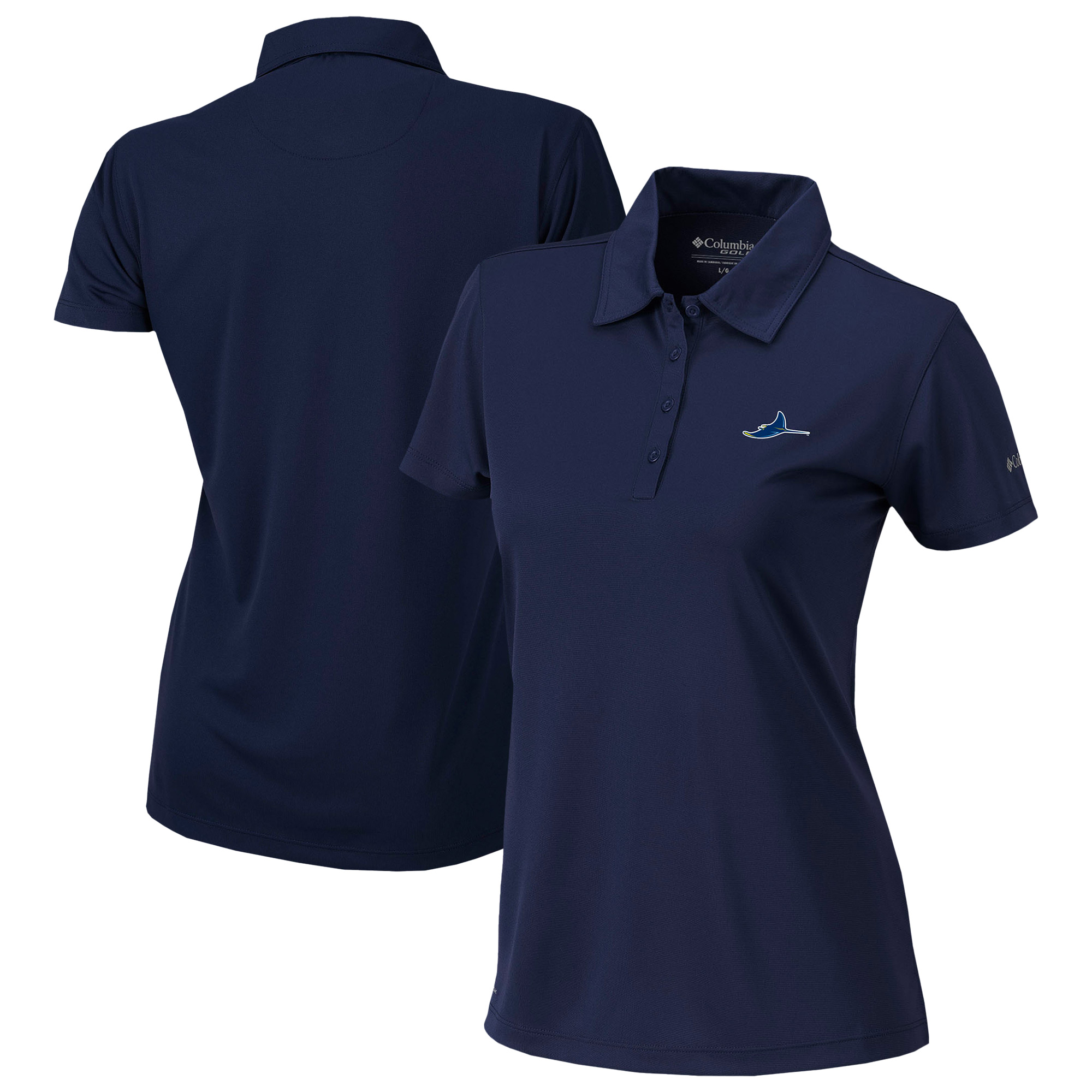 Women’s Columbia Navy Tampa Bay Rays Omni-Wick Birdie Polo Women’s Columbia Navy Tampa Bay Rays Omni-Wick Birdie Polo