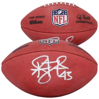Troy Polamalu Pittsburgh Steelers Autographed Wilson Duke Full Color Football