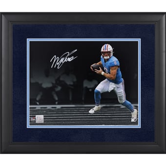 Will Levis Tennessee Titans Autographed Framed  11" x 14" Running Spotlight Photograph - Suede Mat