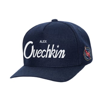 Men's Mitchell & Ness Alexander Ovechkin Navy Washington Capitals All Time Goals Pro Crown Adjustable Hat