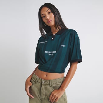 Women's  Midnight Green Philadelphia Eagles Rugby T-Shirt