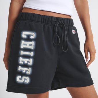 Unisex Black Kansas City Chiefs Fleece Shorts