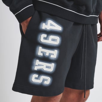 Unisex Black San Francisco 49ers Fleece Shorts