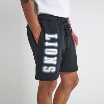 Unisex Black Detroit Lions Fleece Shorts