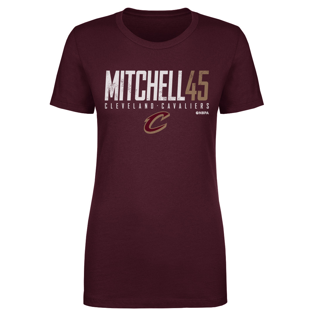 Women's 500 Level Donovan Mitchell Wine Cleveland Cavaliers Elite T-Shirt