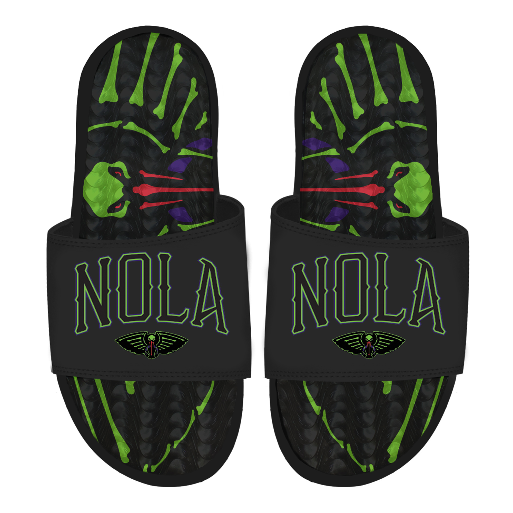 Unisex ISlide Black New Orleans Pelicans 2025/26 City Edition Gel Slide Sandals