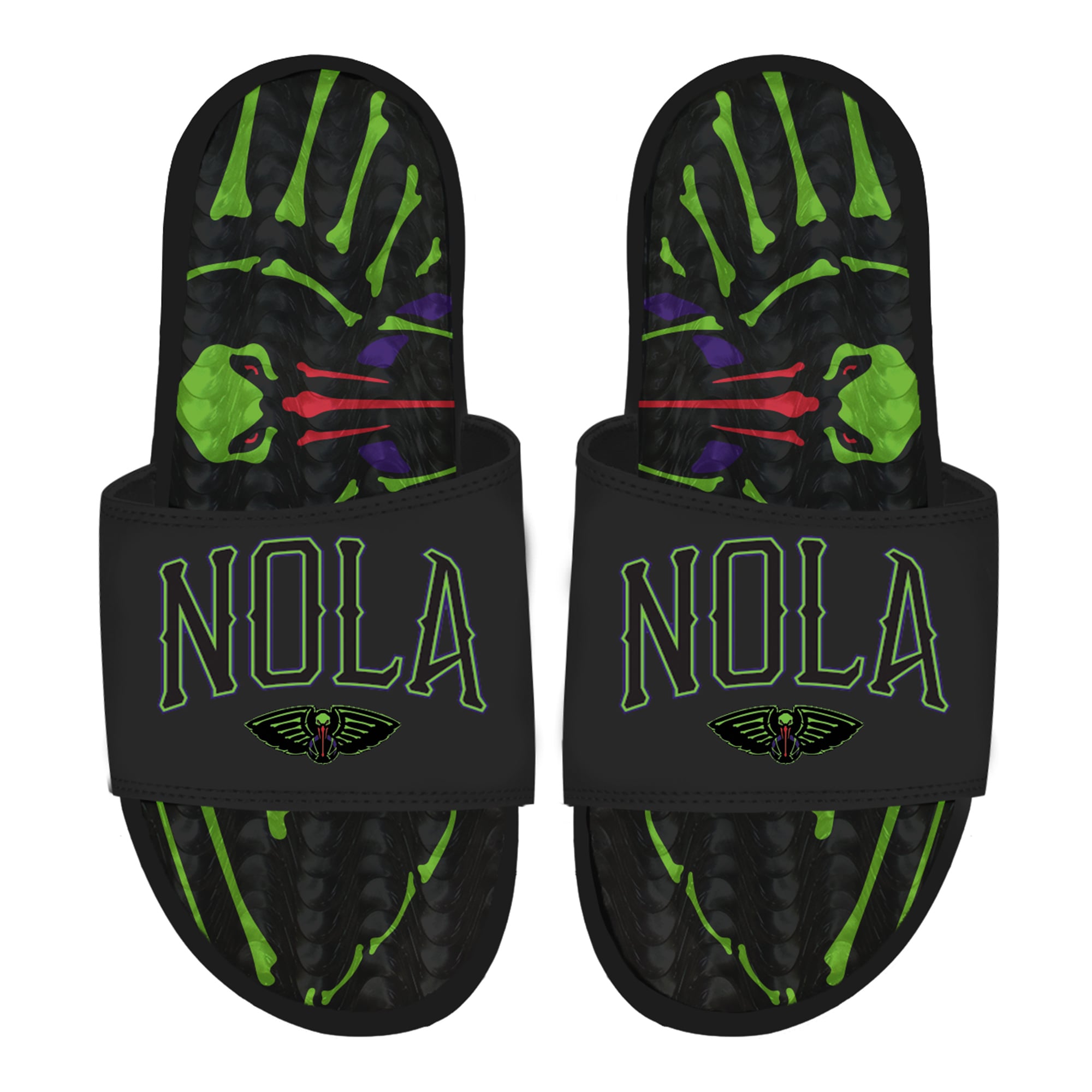 Unisex ISlide Black New Orleans Pelicans 2025/26 City Edition Gel Slide Sandals