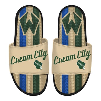 Unisex ISlide  Cream Milwaukee Bucks 2025/26 City Edition Gel Slide Sandals