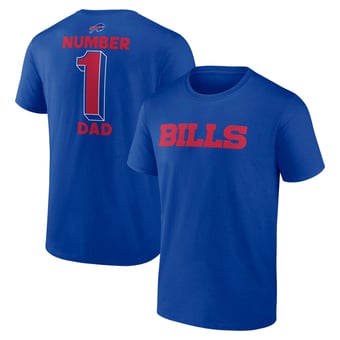 Men's Logo Athletic Royal Buffalo Bills #1 Dad Jersey T-Shirt