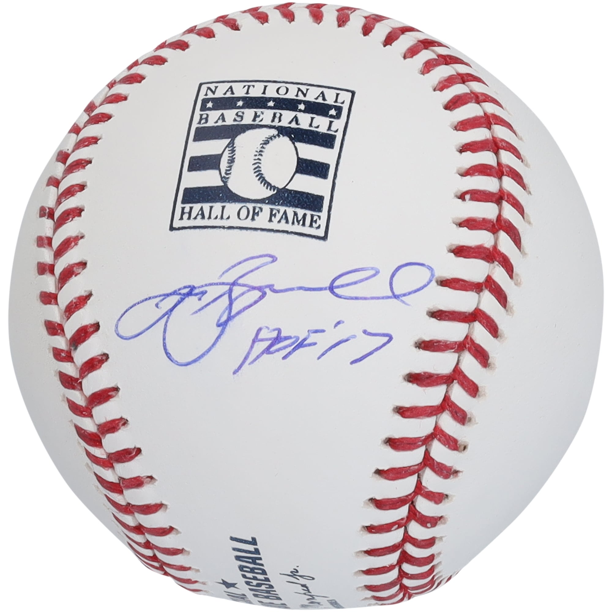 Jeff Bagwell Houston Astros Autographed Hall of Fame Logo Baseball with "HOF 17" Inscription