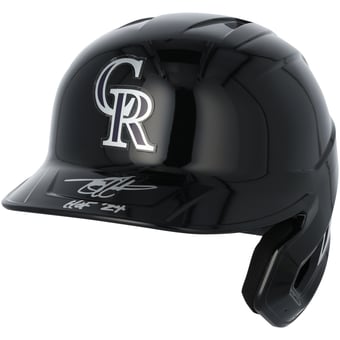 "Todd Helton Colorado Rockies Autographed Alternate Chrome Replica Batting Helmet with ""HOF 24"" Inscription"