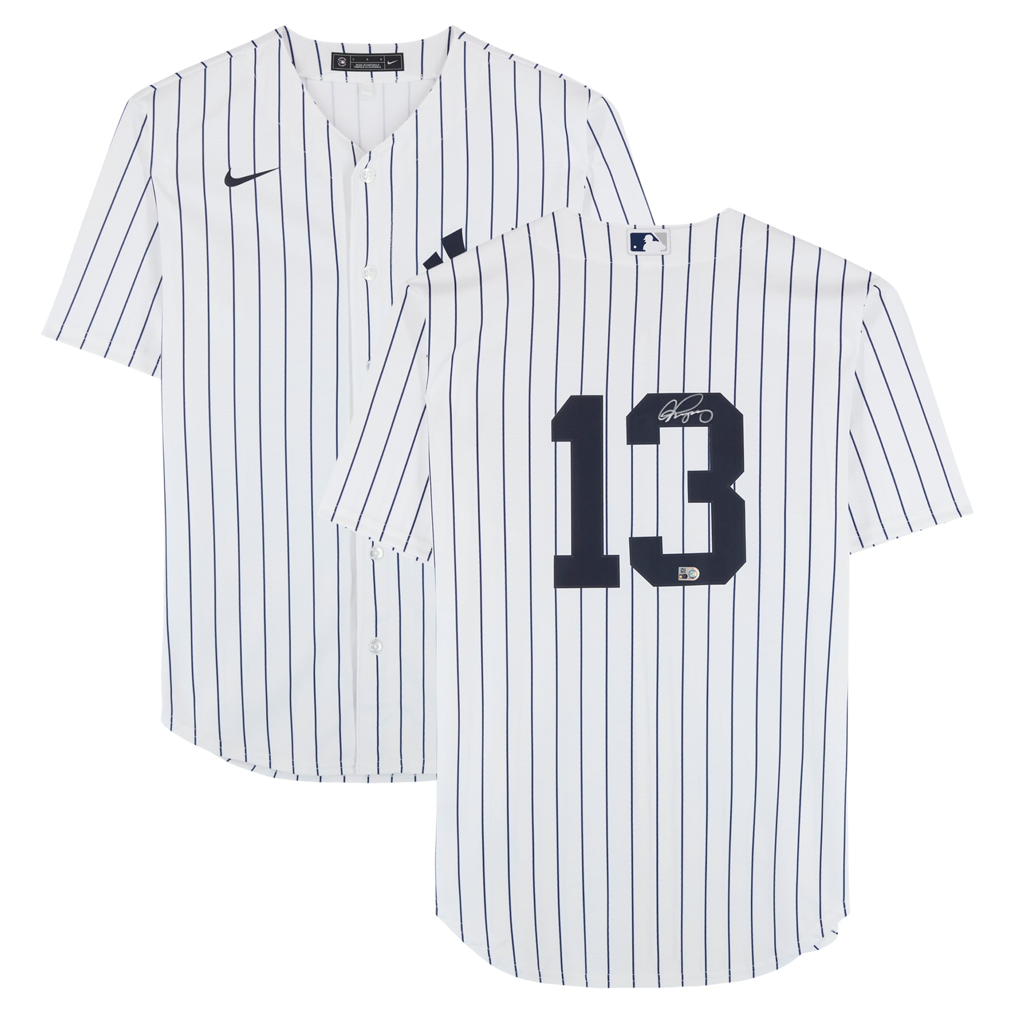 Alex Rodriguez New York Yankees Autographed White Nike Replica Jersey
