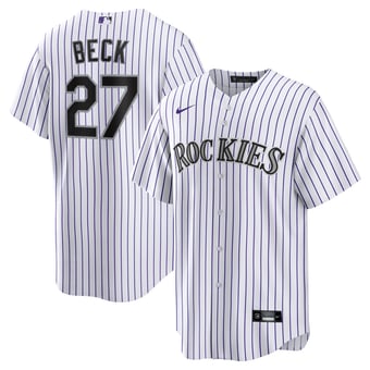 Men's Nike Jordan Beck White Colorado Rockies Home Replica Jersey