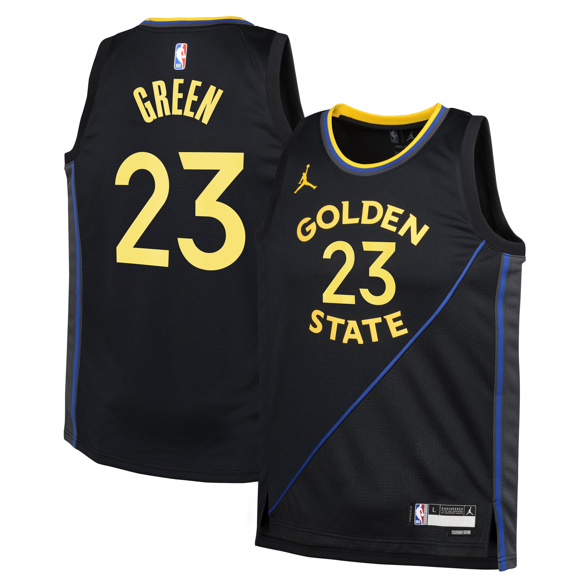 Camiseta Swingman Jordan Brand Statement Edition de los Golden State Warriors - Negra - Draymond Green - Juvenil