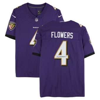 Zay Flowers Baltimore Ravens Autographed Nike Vapor F.U.S.E. Limited Jersey