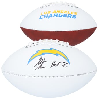Antonio Gates San Diego Chargers Autographed Franklin White Panel Football with "HOF 25" Inscription