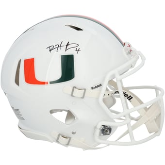 Devin Hester Miami Hurricanes Autographed Riddell Speed Authentic Helmet