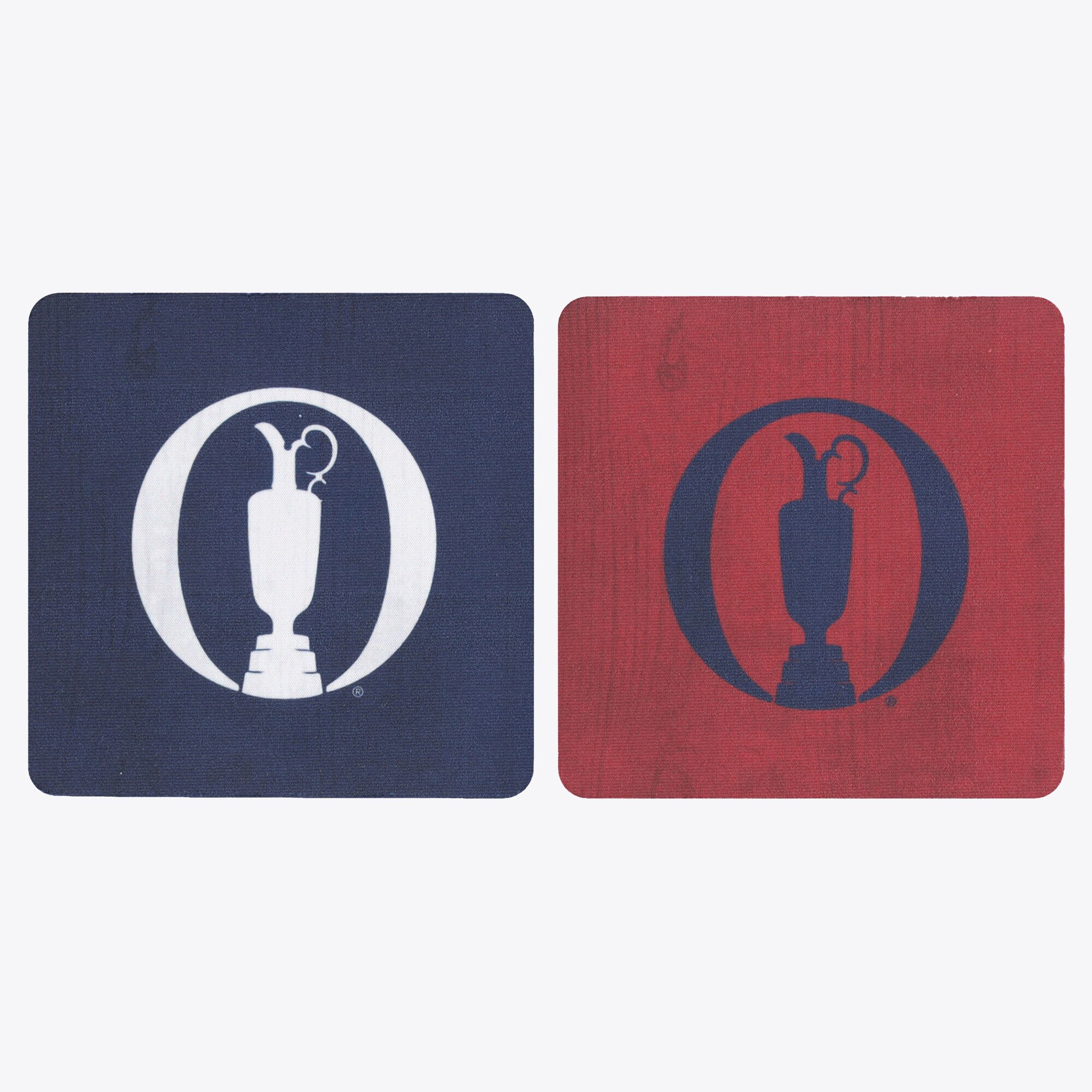 Set di 4 sottobicchieri The Open - Blu Navy/Borgogna