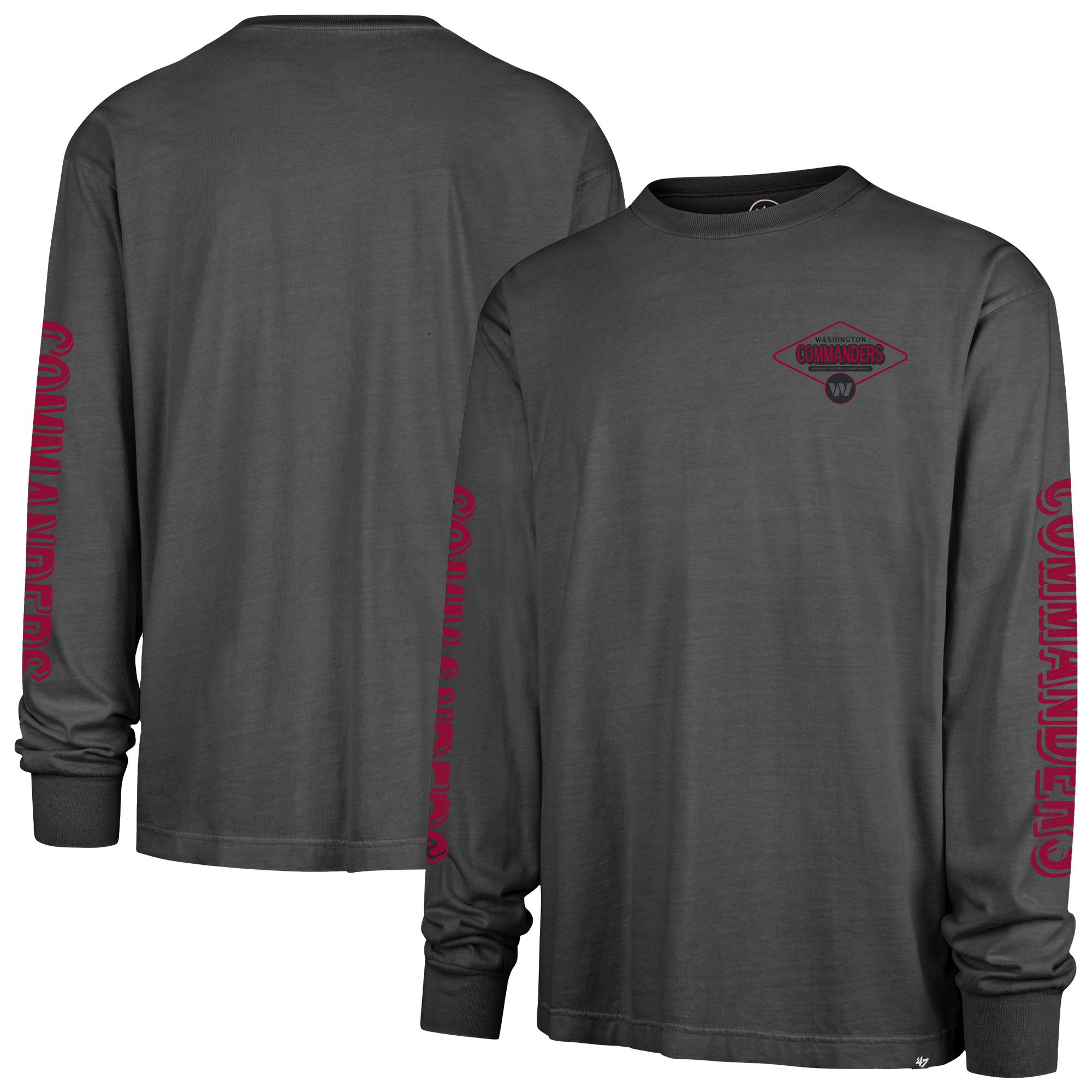 Men's '47 Black Washington Commanders Cairn Ravine Foundation Long Sleeve T-Shirt