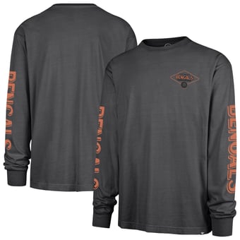 Men's '47 Black Cincinnati Bengals Cairn Ravine Foundation Long Sleeve T-Shirt