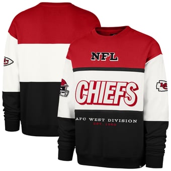 Men's '47 Red/Black Kansas City Chiefs Breeze Maximalist Sweatshirt