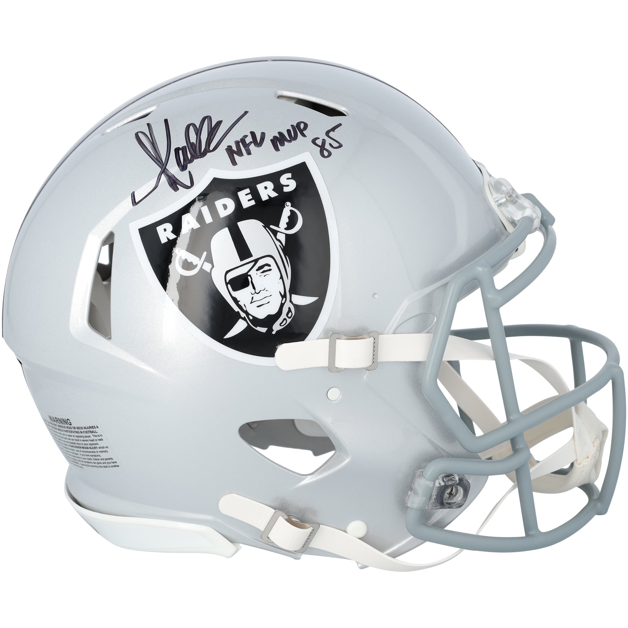 Marcus Allen Los Angeles Raiders Autographed Riddell Speed Authentic Helmet with "NFL MVP 85" Inscription