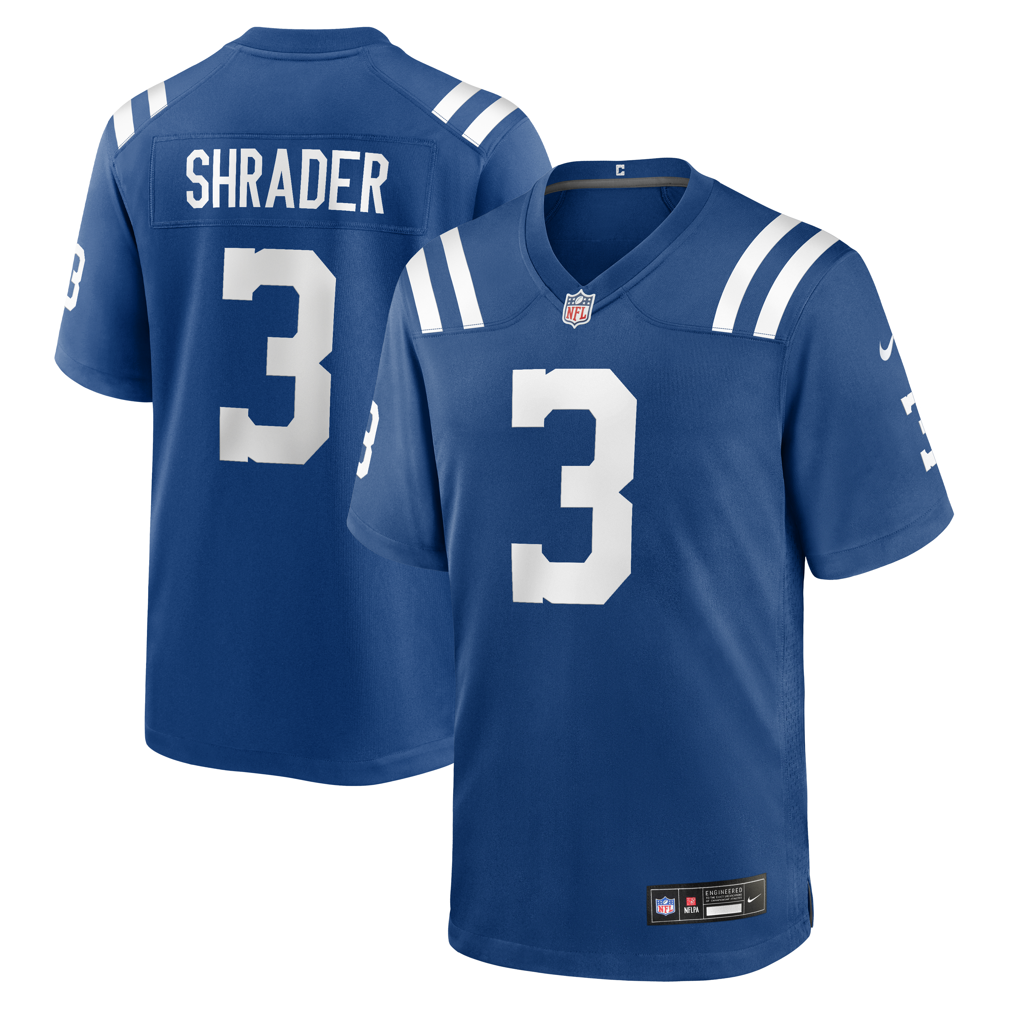 Men's Nike Spencer Shrader  Royal Indianapolis Colts Team Game Jersey