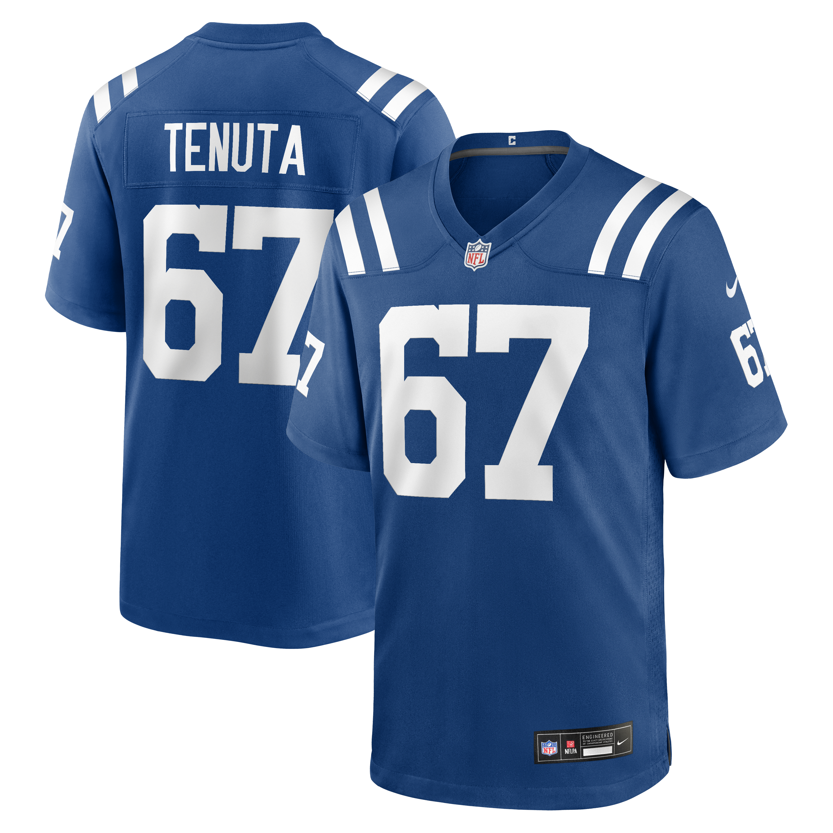 Men's Nike Luke Tenuta  Royal Indianapolis Colts Team Game Jersey