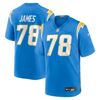 Men's Nike Andre James Powder Blue Los Angeles Chargers Team Game Jersey