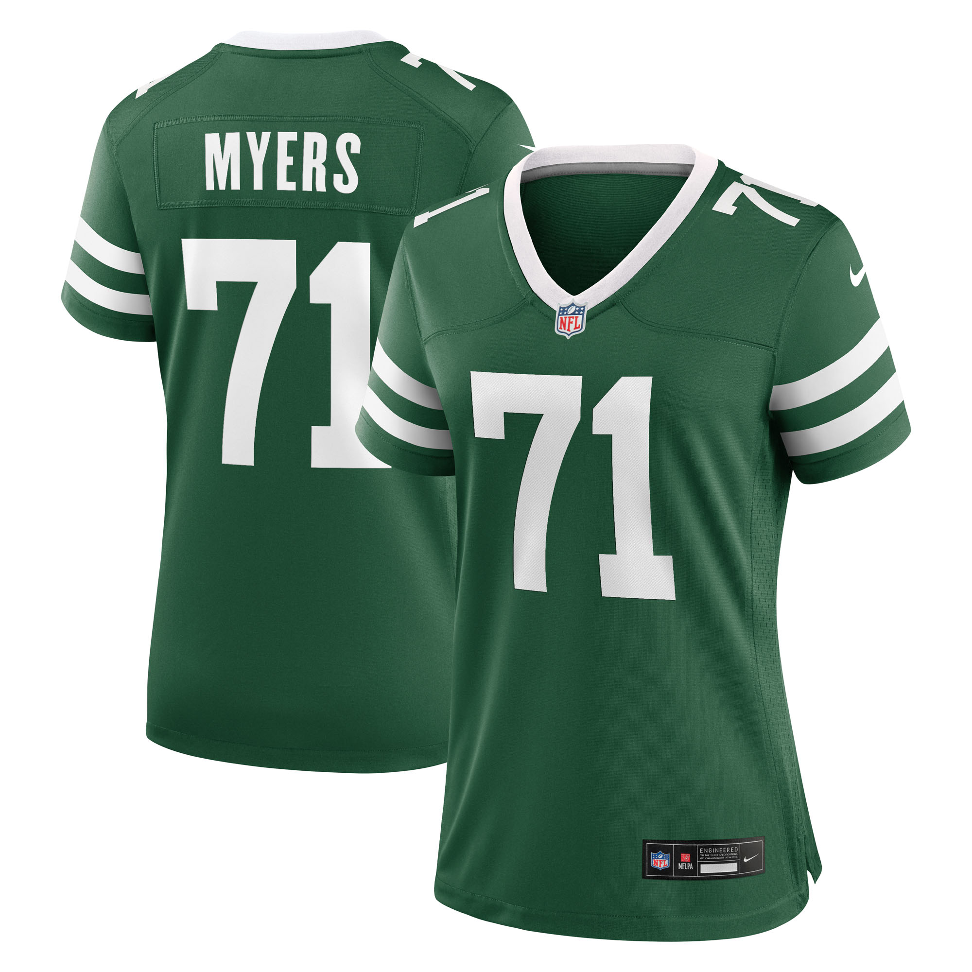 Women's Nike Josh Myers Legacy Green New York Jets Game Jersey