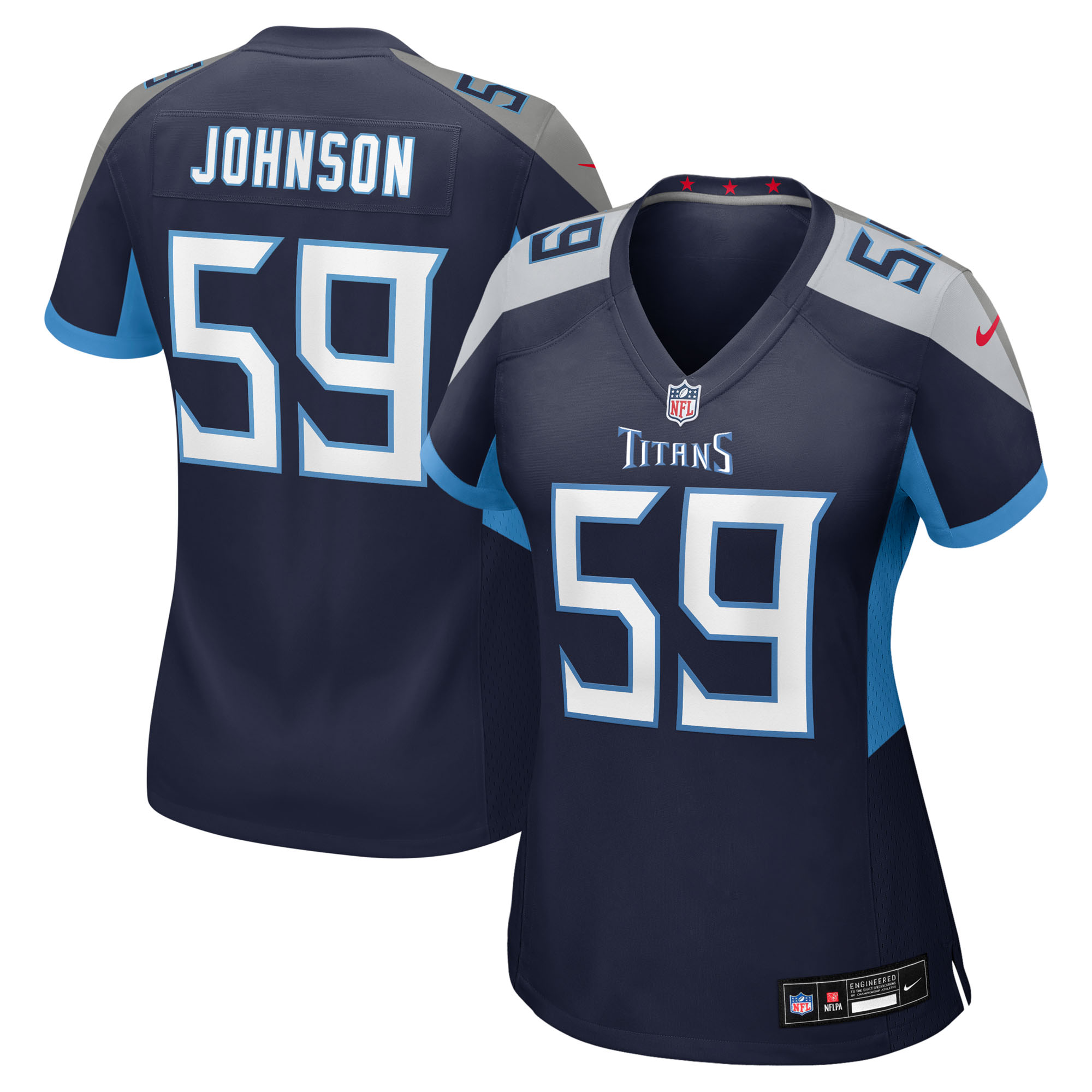 Women's Nike Kyron Johnson Navy Tennessee Titans Alternate Game Jersey