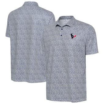 Men's Antigua Navy Houston Texans Field Ditsy Polo