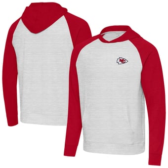 Men's Antigua Red/Gray Kansas City Chiefs Urgent Pullover Hoodie