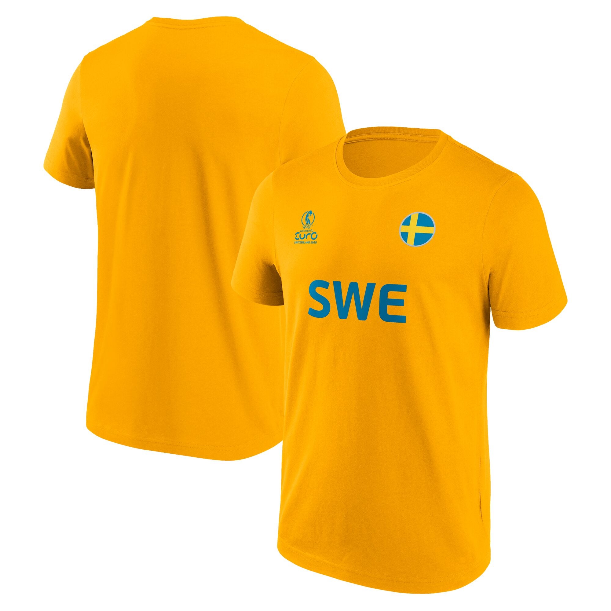 UEFA Euro 25 Schweden Grafik T-Shirt - Gold - Unisex: retailer-supplied image