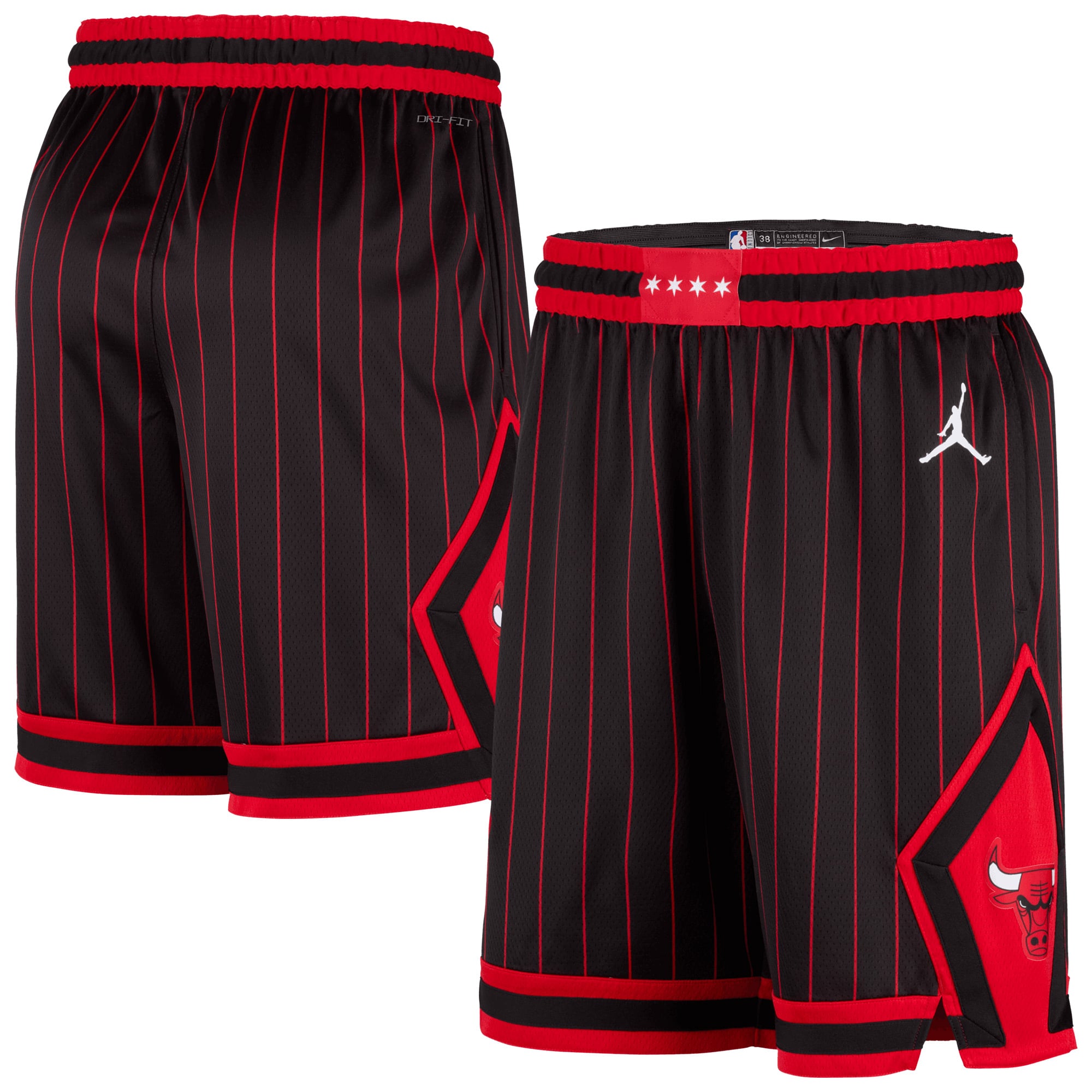 Jordan NBA Men Shorts - Black - Size M - Poly Mesh