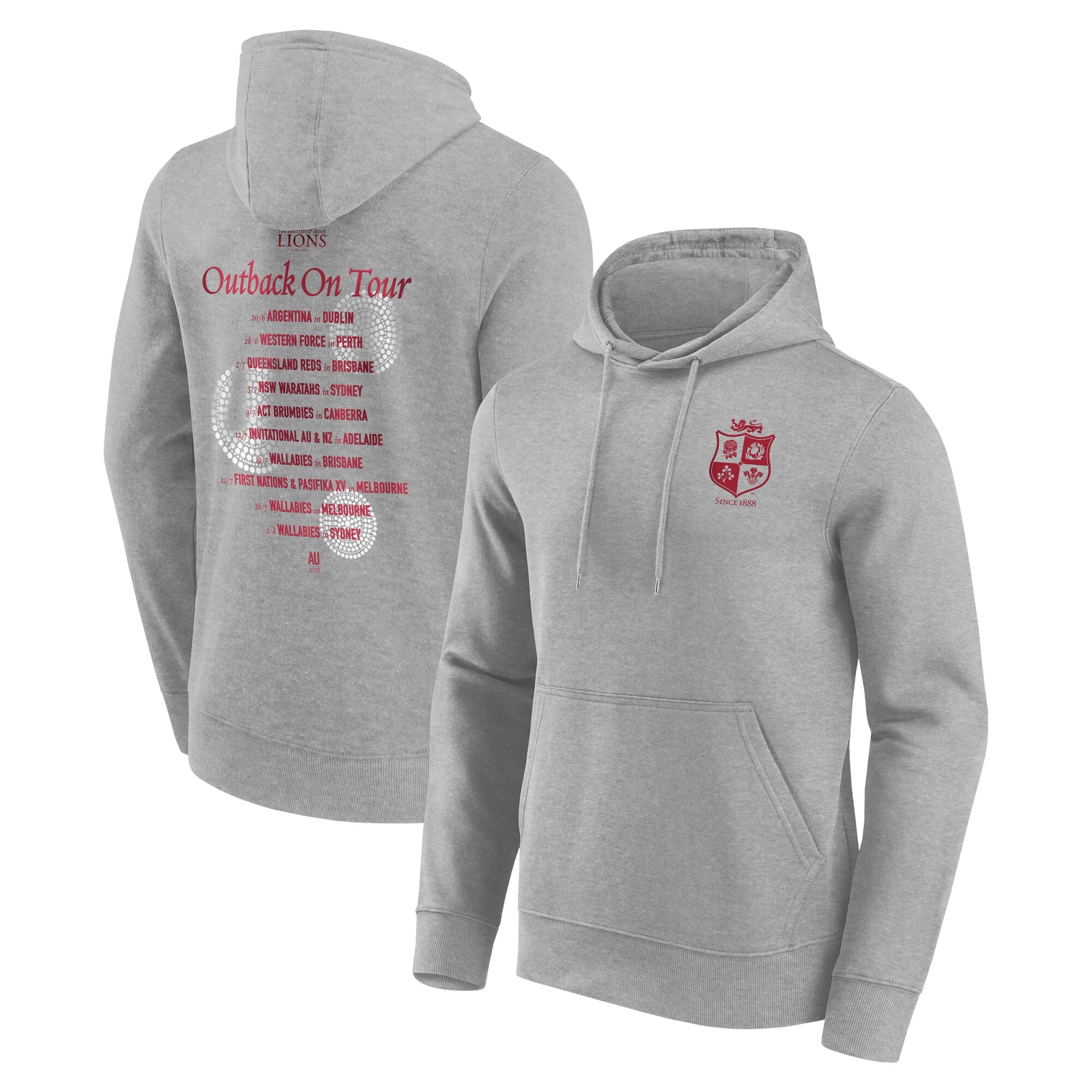 Sweat à capuche graphique British & Irish Lions 2025 - Gris: retailer-supplied image