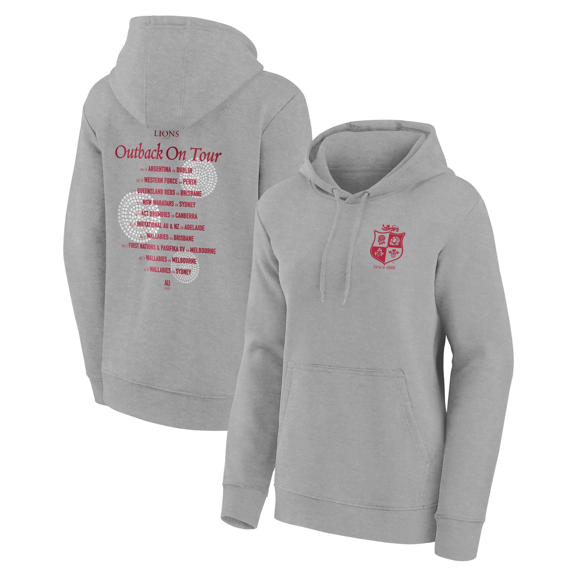 Sweat à capuche graphique British & Irish Lions 2025 - Gris - Femme: retailer-supplied image