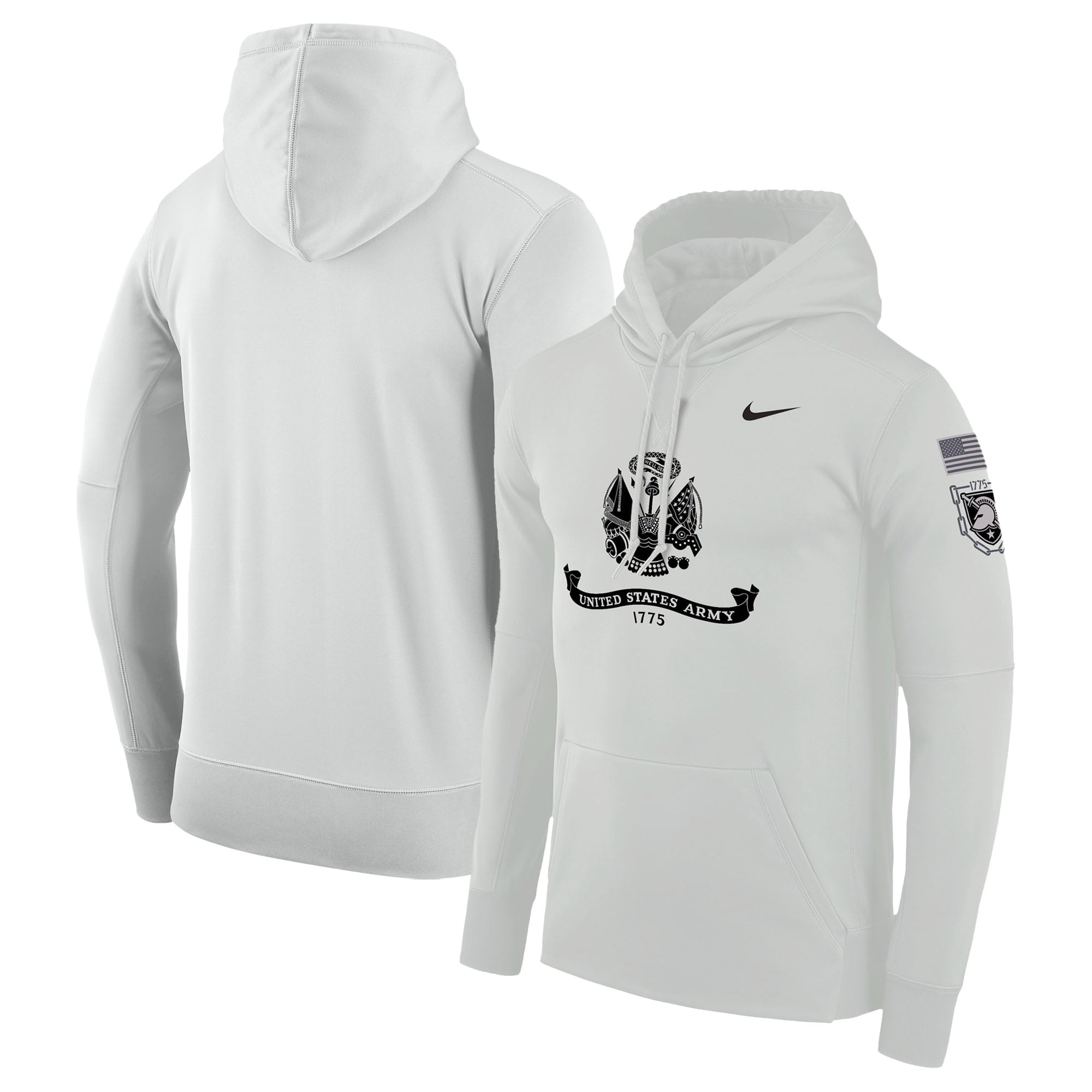 Men's Nike Gray Army Black Knights Army 250 Collection Therma Hoodie